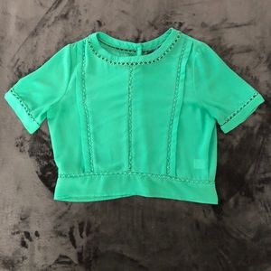 Emerald Cropped Short Sleeve